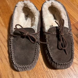 Dark brown, UGG moccasins